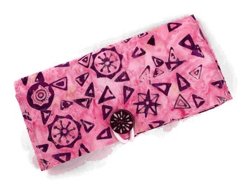 Pink checkbook handmade