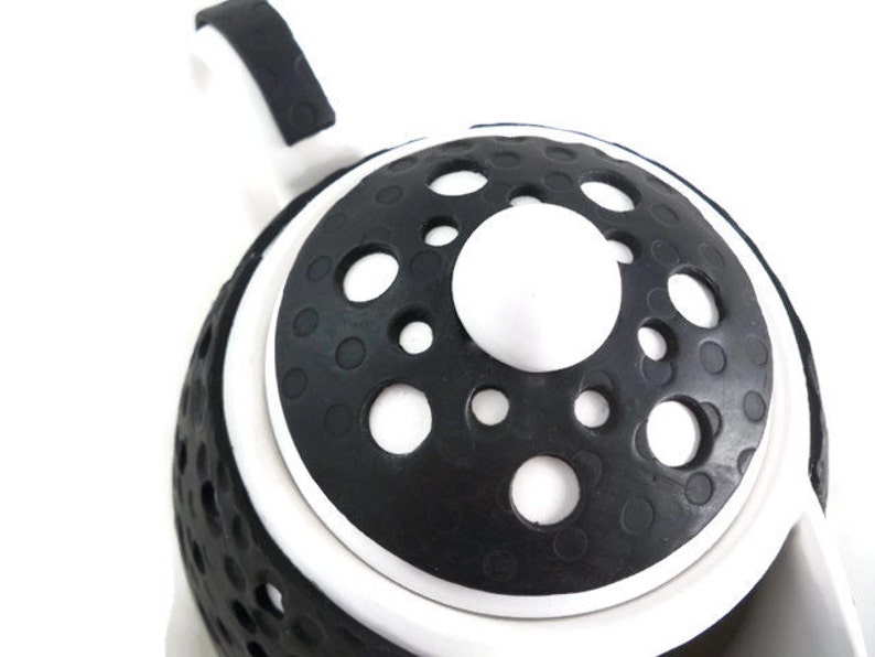 Teapot Black and White Modern Design Polymer Clay Unique Etsy
