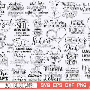 Friendship Quotes SVG Bundle, Deutsche Sprüche (Digital Files)