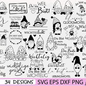 Gnome SVG, Weihnachts-Laserschnittdatei, Geschenkdesign (Digitaler Download)