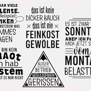 German Sayings SVG Bundle, Funny T-Shirt Designs (Digital Files) image 3
