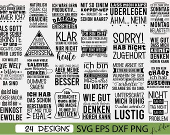 German Sayings SVG Bundle, Funny T-Shirt Designs (Digital Files)