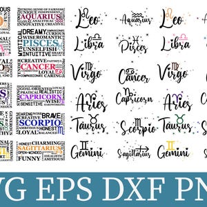 Zodiac Svg, Zodiac Constellation Svg Bundle, Horoscope Svg, cricut svg, Zodiac Sign Svg, Constellation Sign Svg, Astrology, Birthday Gift