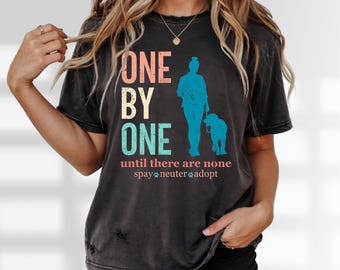 Retro Dog Rescue Shirt for Women, Comfort Colors® 1717 Tee, Animal Rescue Volunteer Apparel, Spay Neuter Adopt Gift, Cat Mom Dog Mom Top