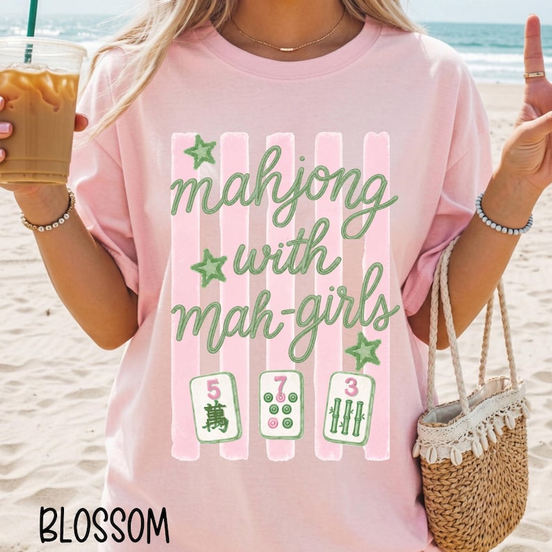 Mahjong Club Shirt, Comfort Colors Mahjong Tshirt, Mahjong Gift Idea, Crak Dot Bam Shirt, One More Tile Tee, Funny Mahjong Shirt, Mahj Shirt Blossom