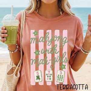 Mahjong Club Shirt, Comfort Colors Mahjong Tshirt, Mahjong Gift Idea, Crak Dot Bam Shirt, One More Tile Tee, Funny Mahjong Shirt, Mahj Shirt Terracotta