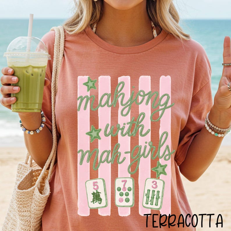 Mahjong Club Shirt, Comfort Colors Mahjong Tshirt, Mahjong Gift Idea, Crak Dot Bam Shirt, One More Tile Tee, Funny Mahjong Shirt, Mahj Shirt Terracotta