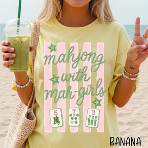 Mahjong Club Shirt, Comfort Colors Mahjong Tshirt, Mahjong Gift Idea, Crak Dot Bam Shirt, One More Tile Tee, Funny Mahjong Shirt, Mahj Shirt Banana