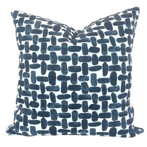 OUTDOOR  Navy Blue Throw Pillow Covers Cushion Covers Navy White Contemporary Design Coastal Beach Cottage Patio Deck Pillow Various Sizes