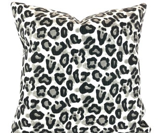 Leopard Print Pillow Covers Black Taupe Decorative Throw Pillow Cover Cushions Black Taupe White Pillow Case Couch Bed Sofa Various Sizes