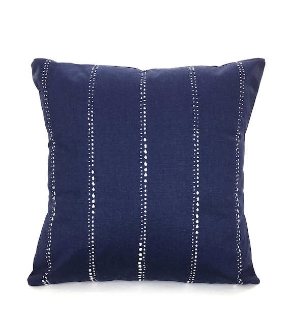 navy white throw pillows