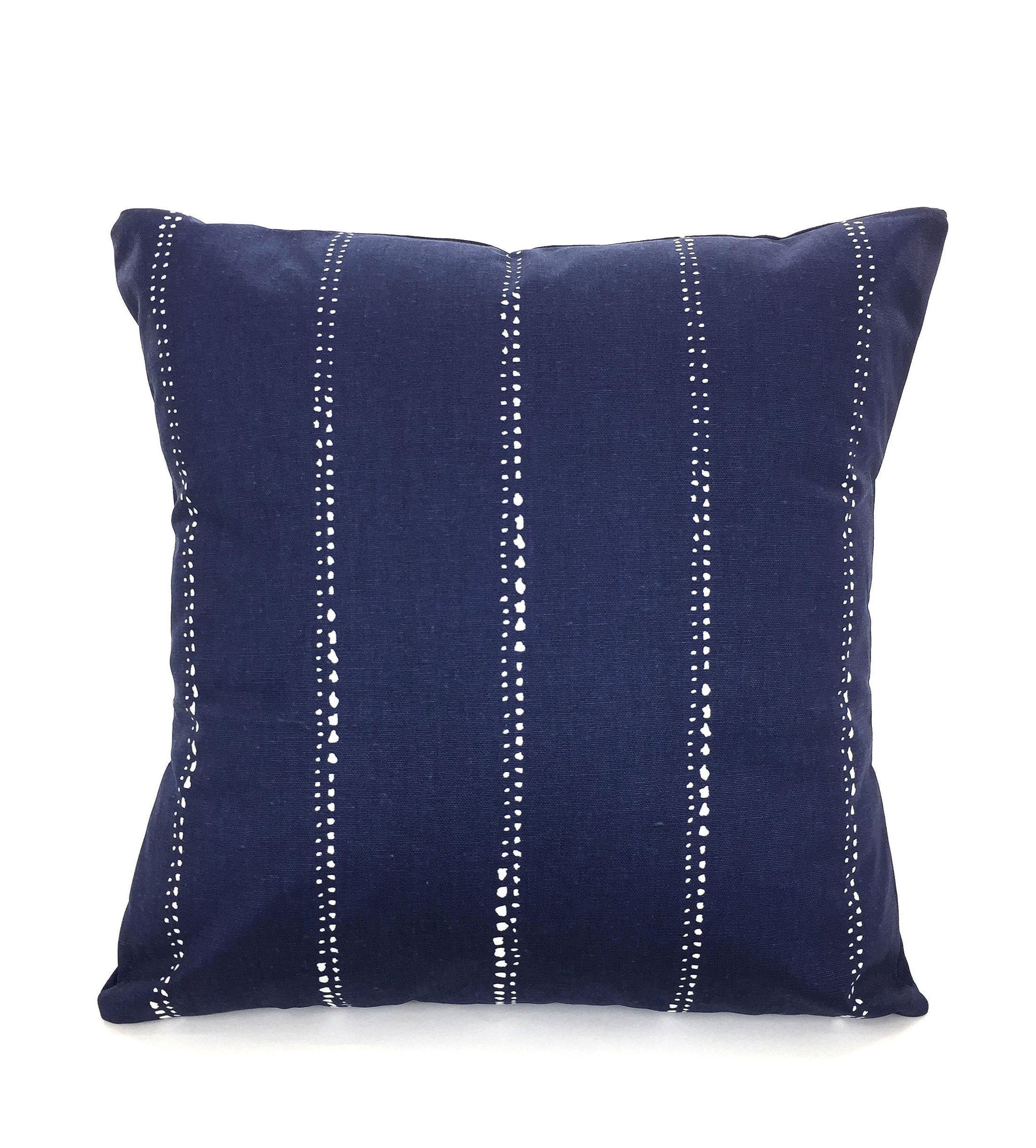 Pillow Covers Navy White Throw Pillows Cushion Cover Vintage Etsy