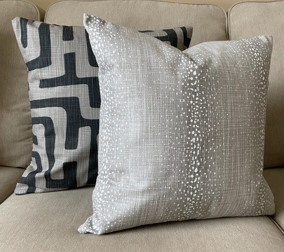 Tan Pillow Covers Black Pillows Decorative Throw Pillows Neutral Cotton Cushions Animal Print Tribal Geometric Mix Match Various Sizes Etsy UK
