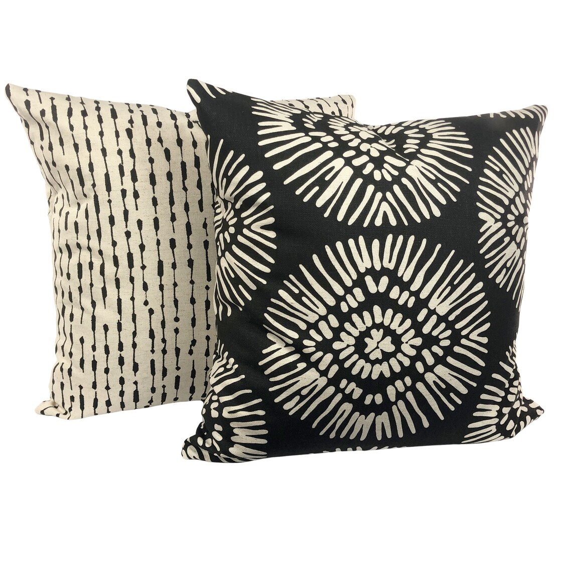 Black Cream Pillow Covers Decorative Throw Pillows Cushion Etsy