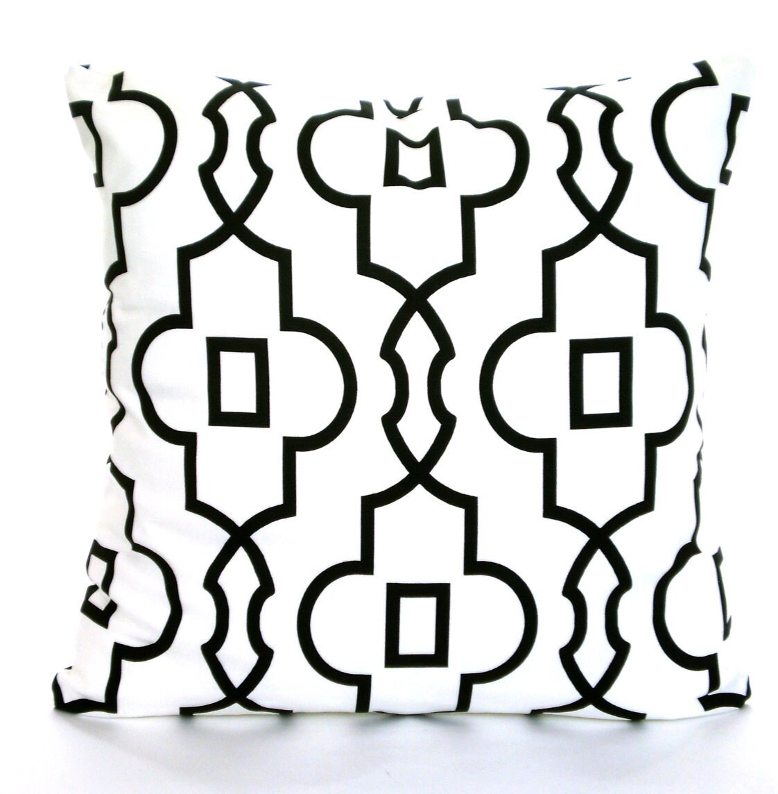 Black White Decorative Throw Pillow Covers Cushions Black Etsy