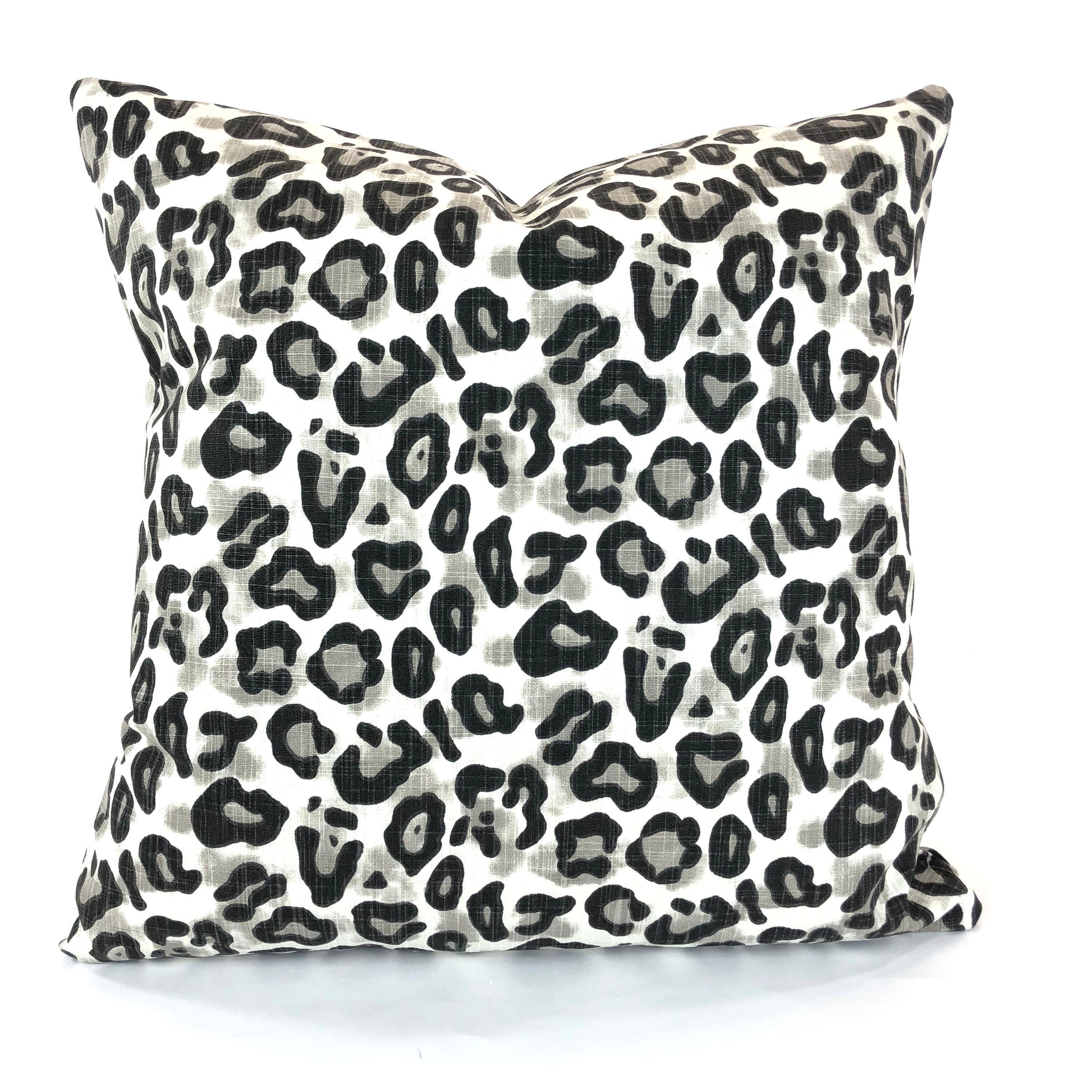 Leopard Print Pillow Covers Black Taupe Decorative Throw Pillow Cover Cushions Black Taupe White Pillow Case Couch Bed Sofa Various Sizes