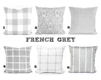grey check pillows
