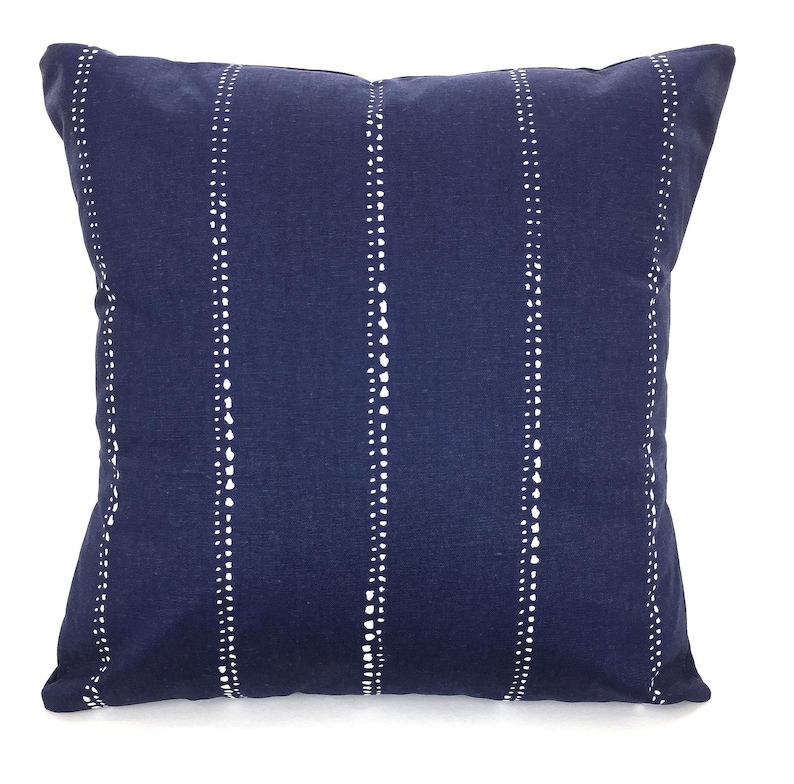 Indigo Navy White Pillow Covers Decorative Pillows Cushions Etsy