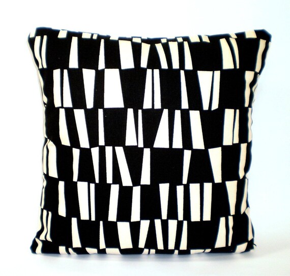 Black Cream Pillow Cover Decorative Throw Pillows Cushion Etsy