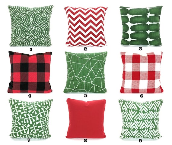 red and green cushions