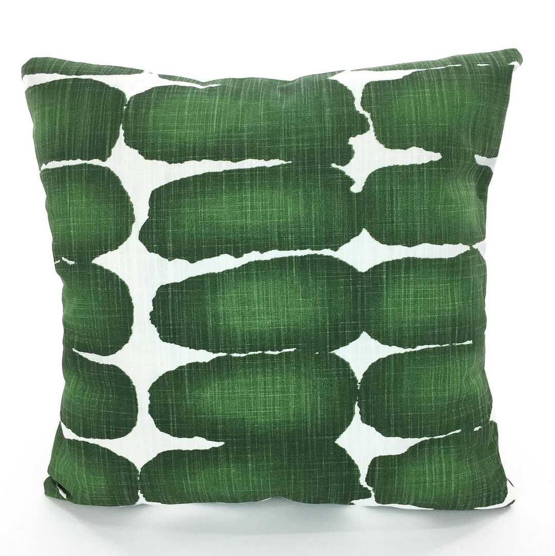 Green Pillow Covers Decorative Pillows Cushion Covers Pine Green White ...