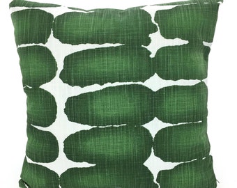 Green Pillow Covers Decorative Pillows Cushion Covers Pine Green White Slub Canvas Shibori Dot Couch Bed Sofa Animal Print Various Sizes