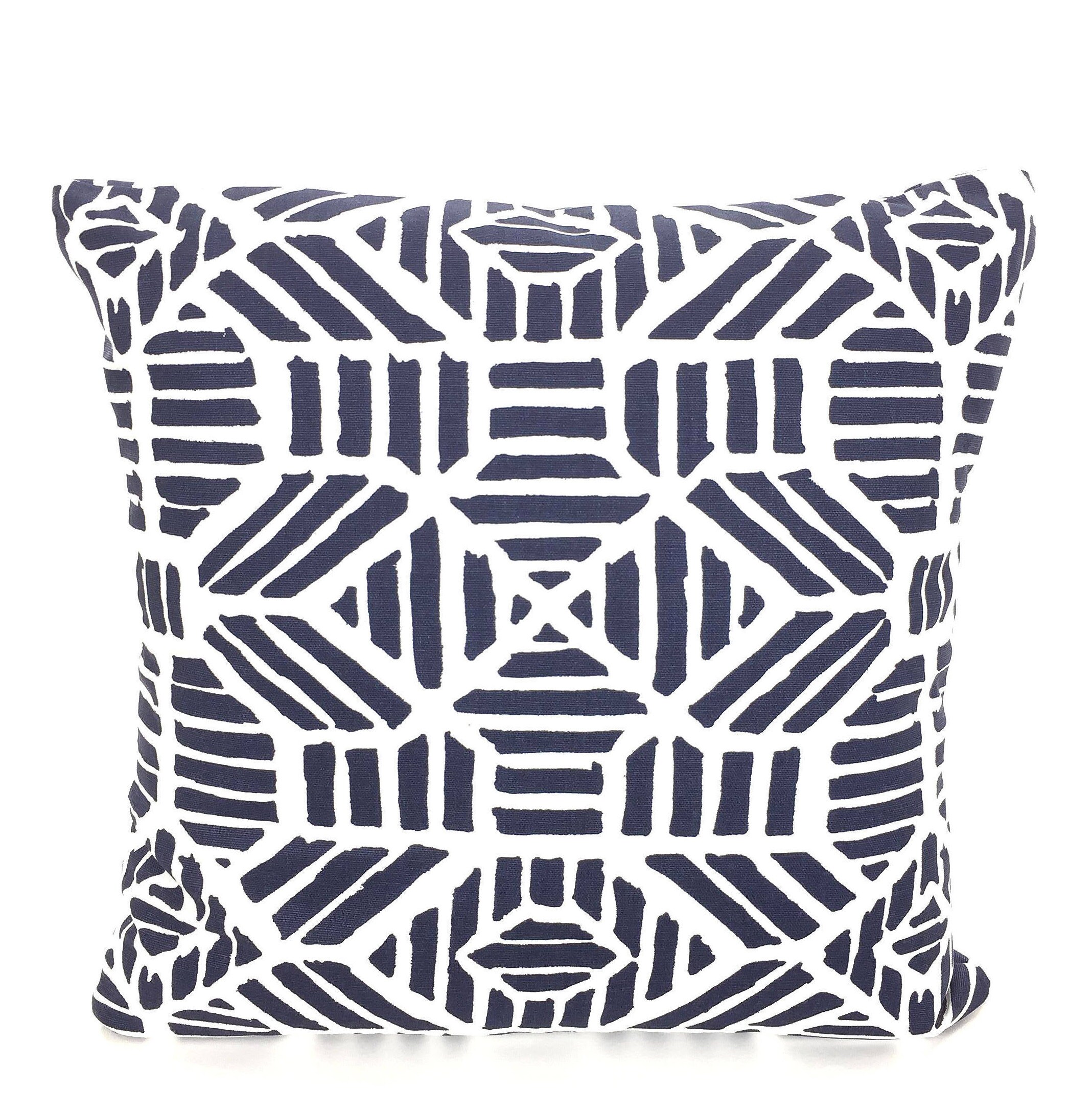Pillow Covers Navy White Throw Pillow Cushions Vintage Indigo Etsy