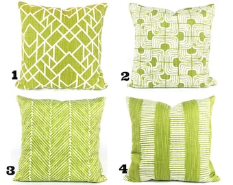 lime green throws and cushions