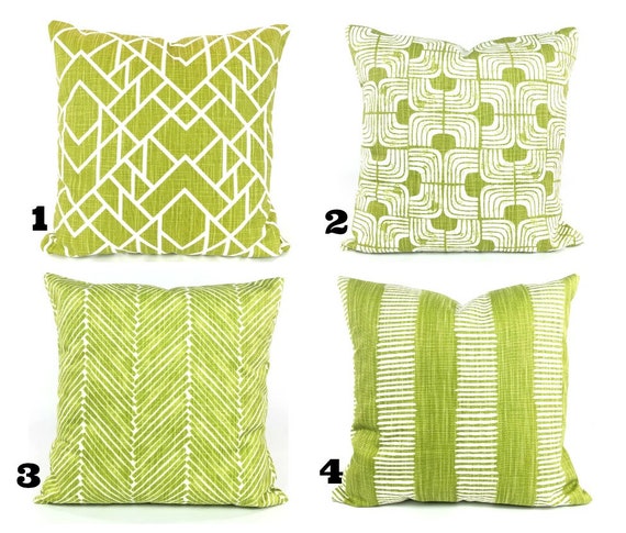 bright green pillow cases