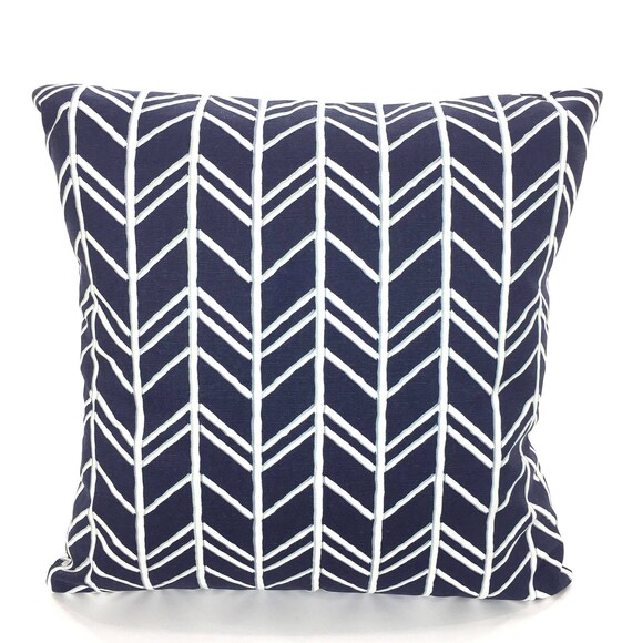 Pillow Covers Navy White Throw Pillows Cushion Cover Vintage Etsy