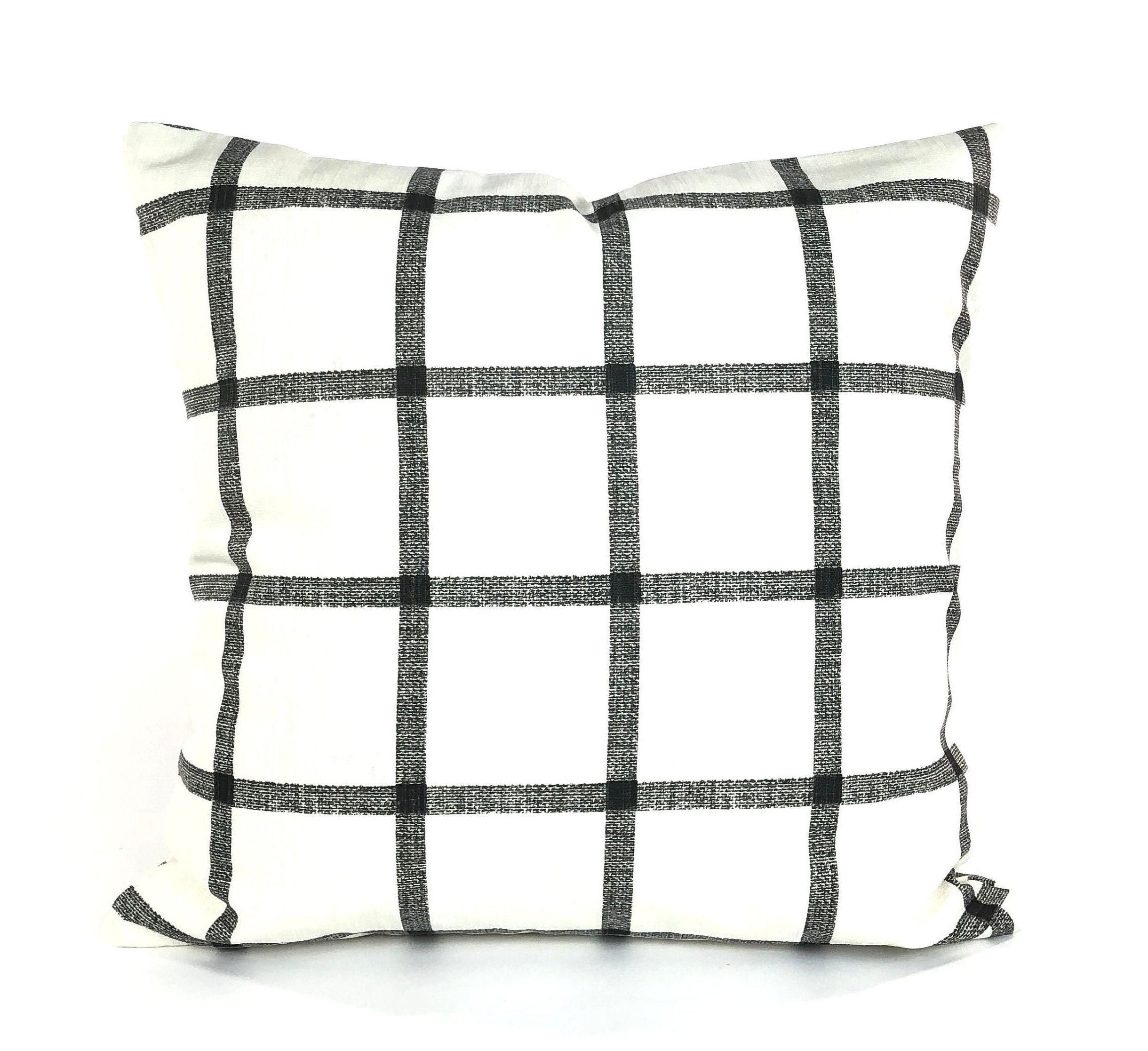 black and white checkered throw pillows