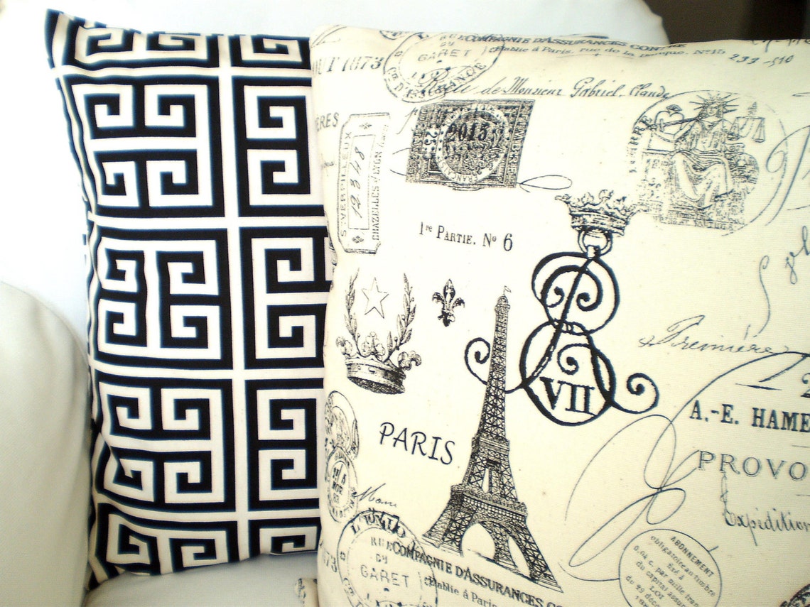 Black Cream Throw Pillow Covers Decorative Pillows Cushions Etsy