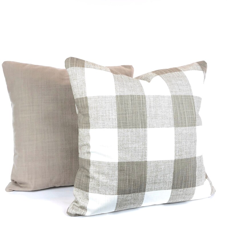 FARMHOUSE Taupe Throw Pillow Covers Decorative Pillows Etsy Italia