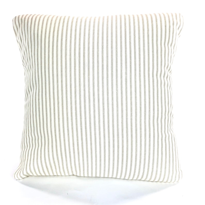 Ticking Stripe Throw Pillow Covers Cushions Farmhouse Ticking Etsy