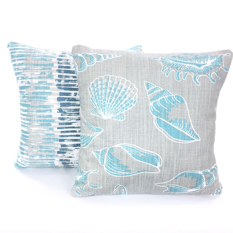 Lattice Patchwork Pillow Cover | Ecru/Aegean Blue