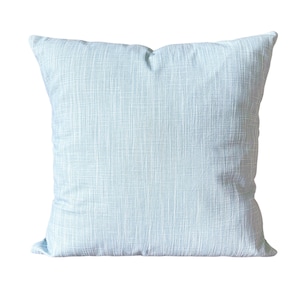 Solid Blue Pillow Covers Decorative Pillow Cushion Cover Soft Mineral Blue Textured Toss Pillows Couch Pillows Bed Sofa Various SIZES