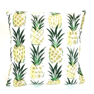 Throw Pillow Covers Tropical Pineapple Green Yellow White Decorative Pillows Cushion Covers Tropic Couch Bed Sofa Pillows Various Sizes