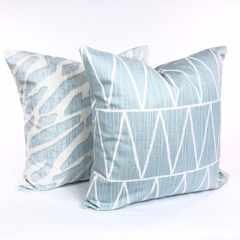 Blue White Pillow Covers Decorative Pillow Cushion Cover Soft Etsy