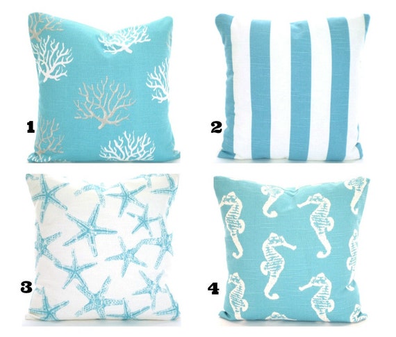beach decor throw pillows