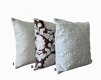 Blue Brown Natural Pillow Covers Throw Pillow Toss Pillow Mix Match Couch Blue Brown Bedroom Pillows Various Sizes