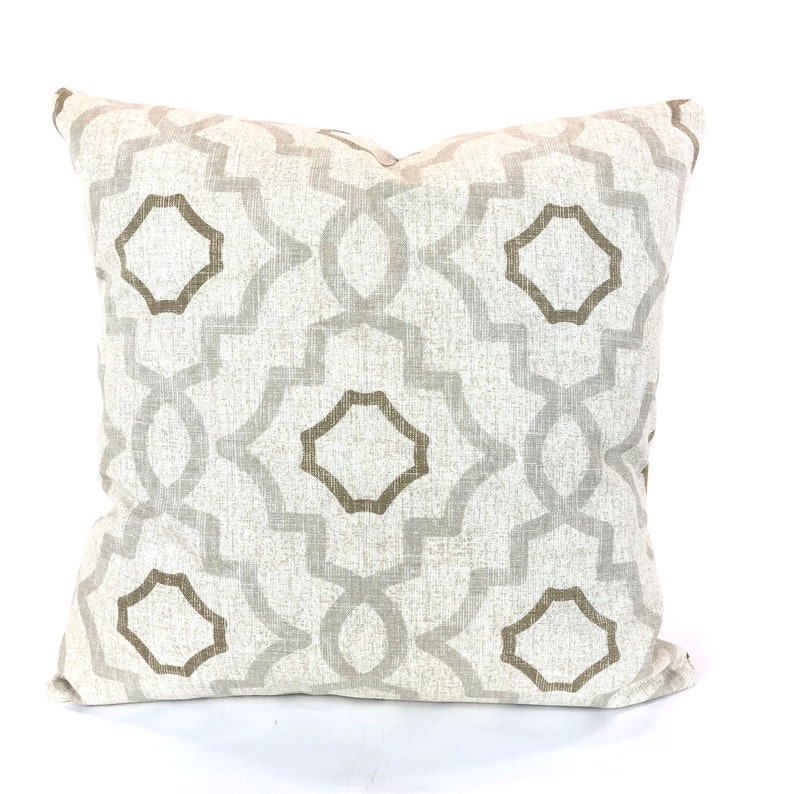 Farmhouse Pillow Covers Taupe Tan Cream Throw pillow covers Farmhouse