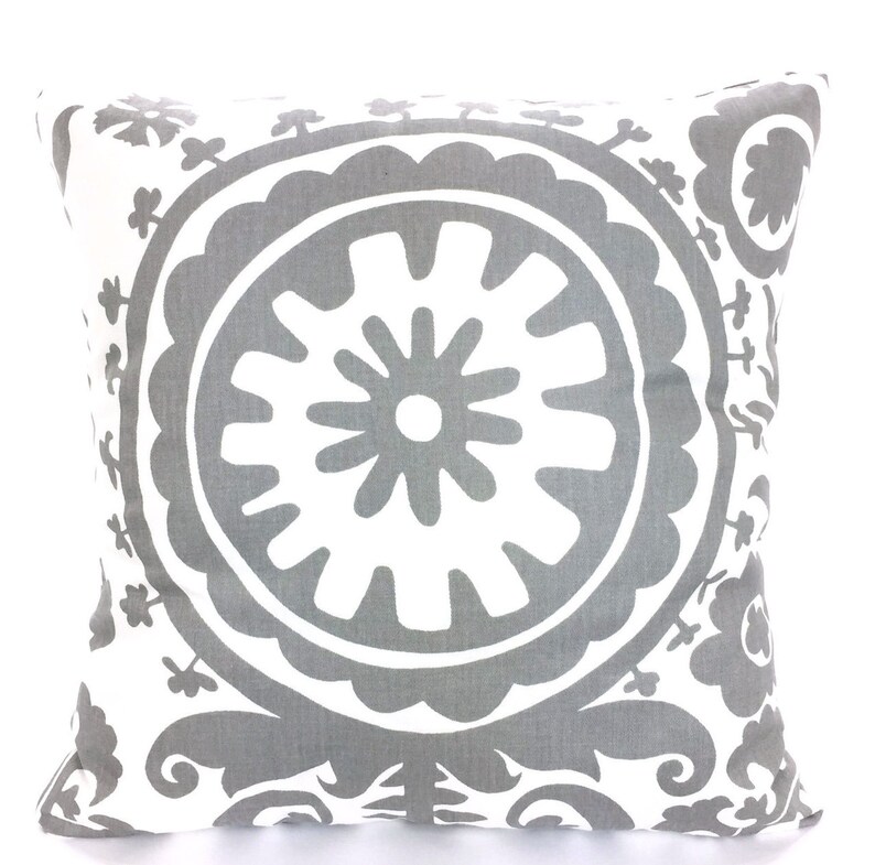 CLEARANCE Gray White Pillow Cover Decorative Throw Pillows Etsy