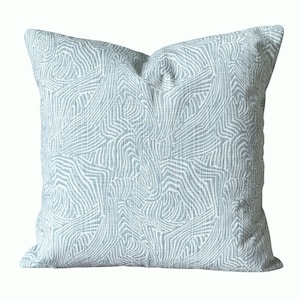 Light Blue White Pillow Covers Decorative Pillow Cushion Cover Soft Mineral Blue Off White Toss Pillows Couch Pillows Bed Sofa Various SIZES