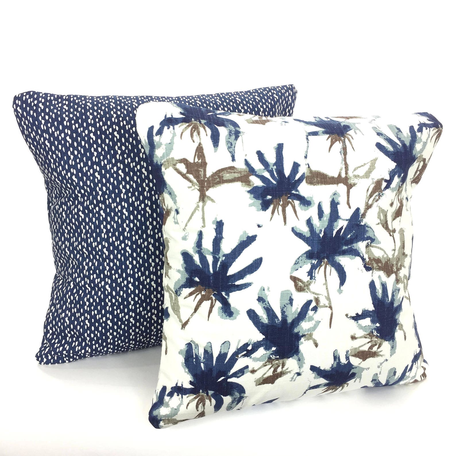 Pillow Covers Navy White Decorative Pillows Cushion Covers | Etsy
