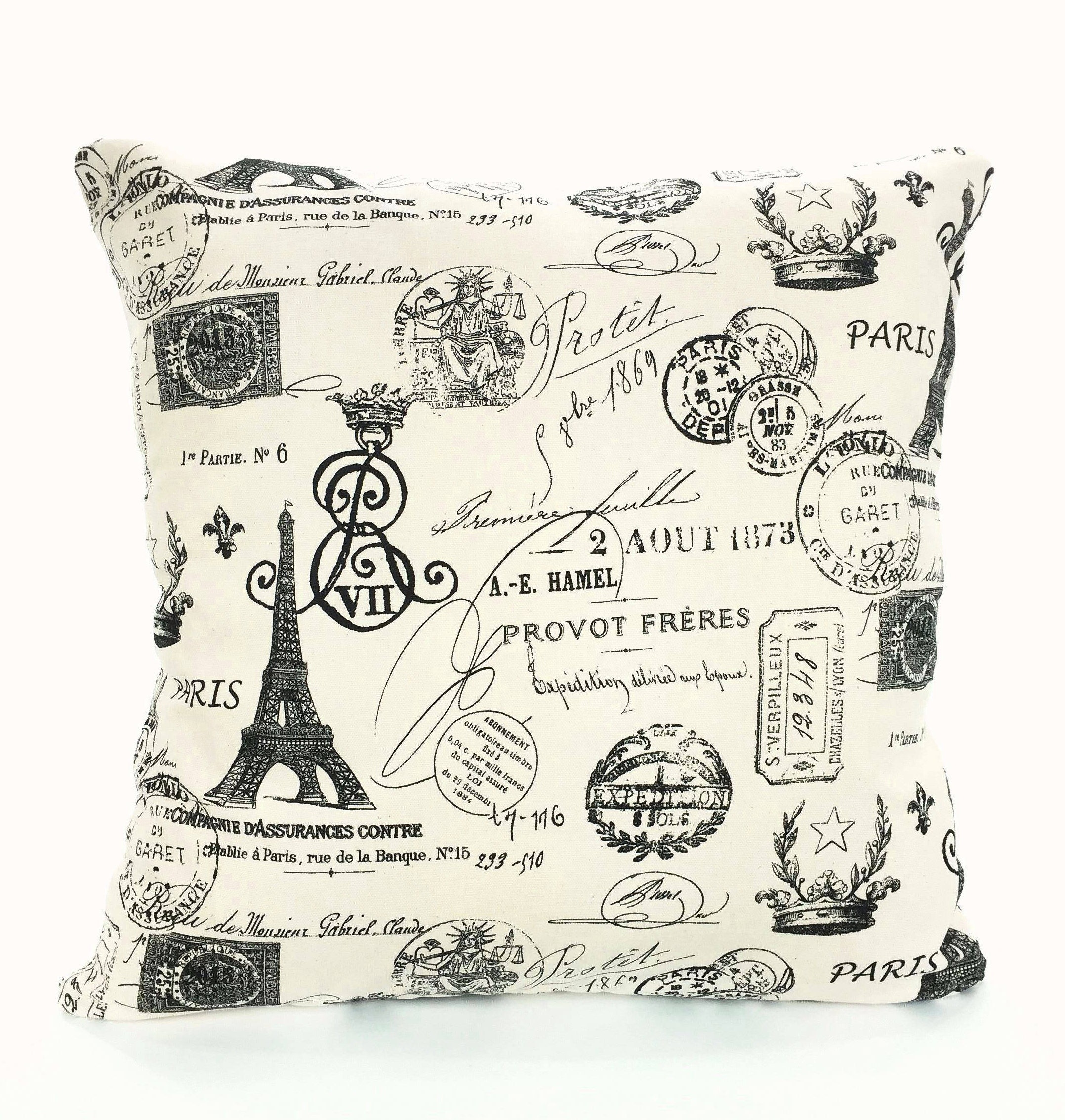Paris Pillow Cover Decorative Throw Pillows Cushion Covers Etsy