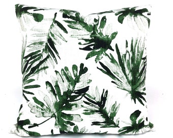 Palm Leaf Designer Pillow Covers Green Gray Black Cushions Tropical Decor Pillow Case Banana Leaf Sofa Bed Pillow Various Sizes