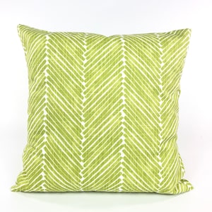 Chartreuse Green Pillow Covers Decorative Throw Pillows Cushion Lime Green White Slub Canvas Couch Bedroom Pillows Mix & Match Various Sizes image 3