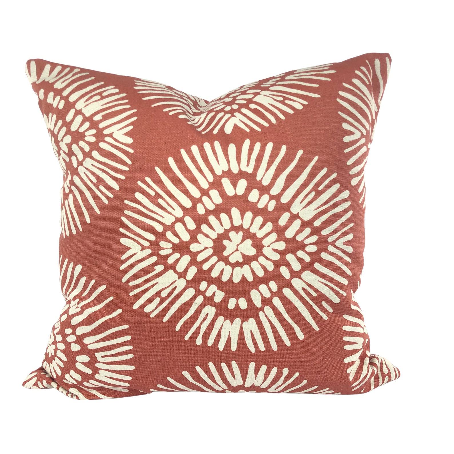 Pillow Covers Terracotta Cream Decorative Throw Pillows Etsy