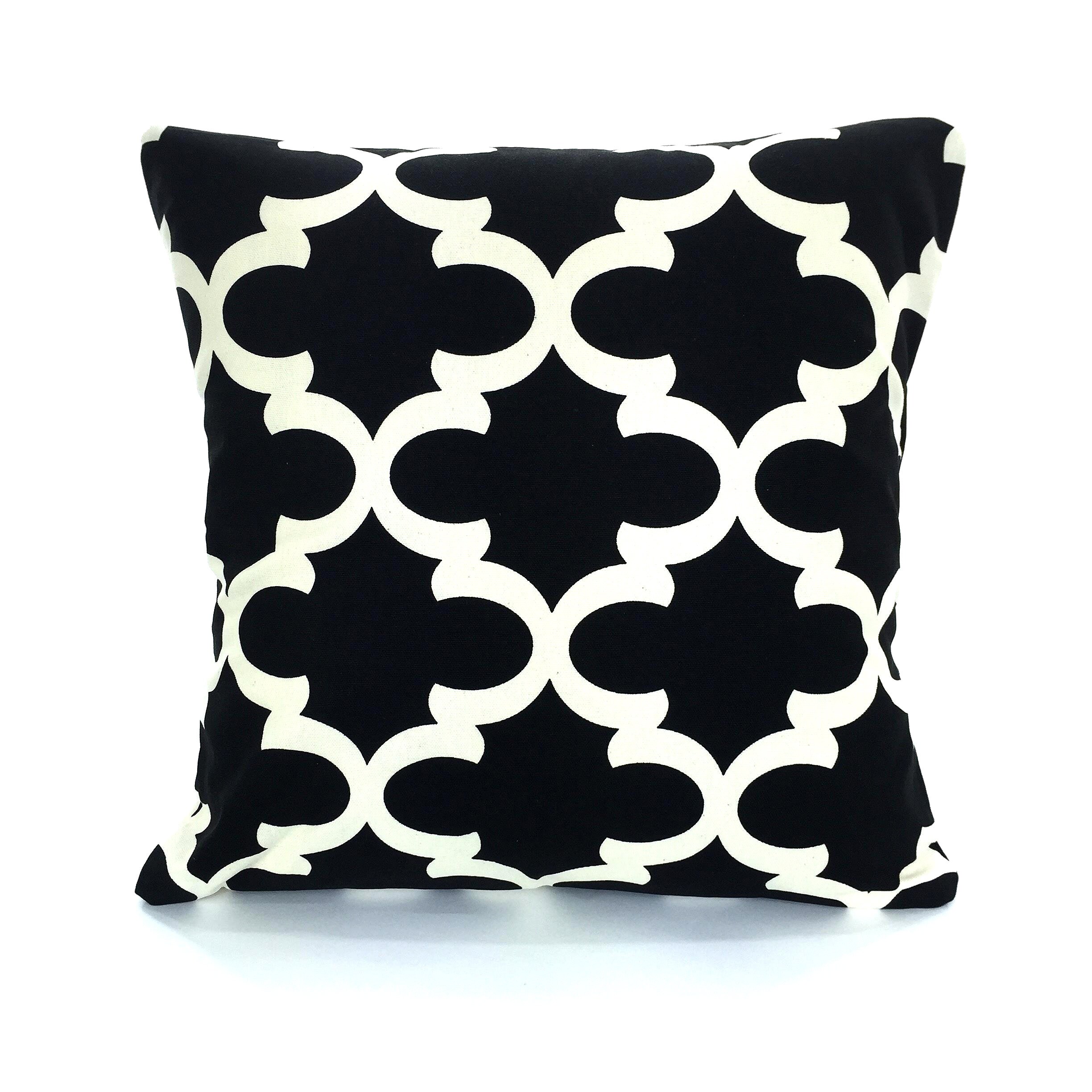 Black Cream Throw Pillow Covers Decorative Pillows Cushion Etsy