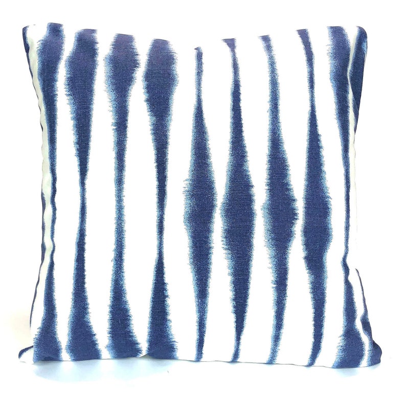 Indigo Navy White Pillow Covers Decorative Pillows Cushions Etsy